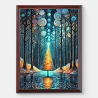 Iridescent Holiday Dream 🎄 Glowing Christmas Tree Award Plaque