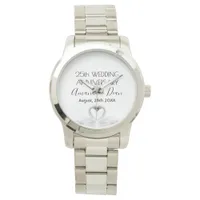 25th wedding anniversary swans white names watch