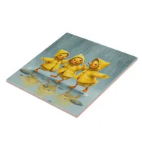 W2A Cute Baby Ducks Dancing Between the Raindwops