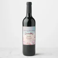 Blossoming Romance - Bridal Shower Wine Label