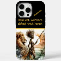 Brave warrior guards the calm river iPhone 16 pro max case