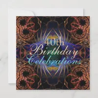 Birthday Fractal Celebrations Invitation