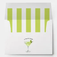 A Tini Bit Older Green Martini Birthday Envelope