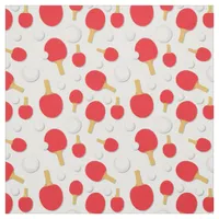 Table Tennis Ping Pong Paddles White Red Pattern Fabric