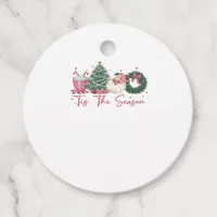 Tis The Season Merry Christmas Cute Xmas Coffee Ch Favor Tags
