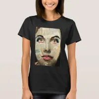 Artsy Unique Digital Art | Pretty Lady Abstract T-Shirt