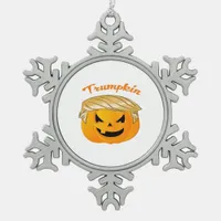 Trumpkin Classic – Political Parody Snowflake Pewter Christmas Ornament