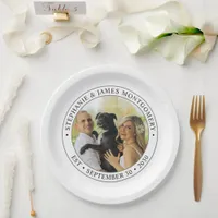 Cute Personalized Pet Wedding Photo Paper Plates