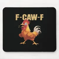 F-Caw-F Crow Gothic Funny Humor Mouse Pad