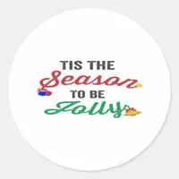 Tis The Season To Be Careful Classic Stickers