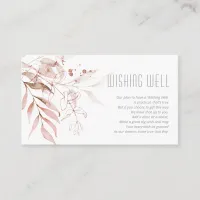 Dreamy Foliage Wishing Well V1 Blush Pink ID817 Enclosure Card