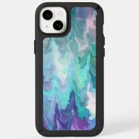 Purple and Blue Abstract Art Speck iPhone 14 Plus Case
