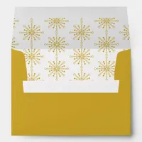 Retro Atomic Mid-Century Mod Red & Gold Starburst Envelope