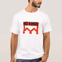 No Kings Protest Graphic Grunge Crown  American Cl T-Shirt