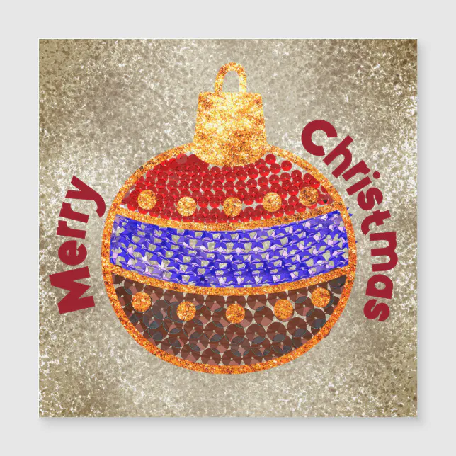 Merry Christmas - shining bauble with sequins