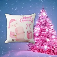 Cute Christmas in Pink | Outdoor Pillow