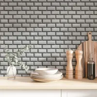 Gray Subway Tile  Wallpaper