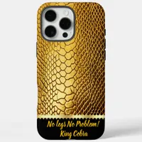 Stunning golden snake skin patterns iPhone 16 pro max case