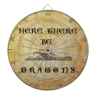 Here There Be Dragons Dart Board