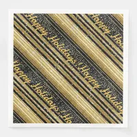 Black Gold Christmas Pattern#28 ID1009 Paper Dinner Napkins