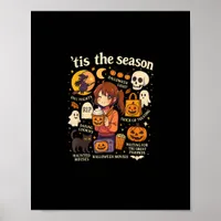 Tis The Season Halloween Anime Icons Fall Design Poster