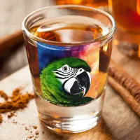 Personalized Cute AI Generated Parrot Shot Glass