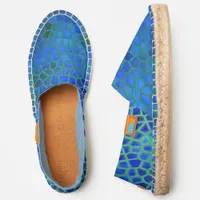 Blue Dinosaur Hide Espadrilles