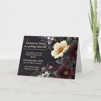 Folded Colorful Floral Cream Invitation