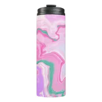  Pink, Purple, Mint Green Marble Art    Thermal Tumbler