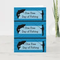 Funny Fishing Humor Coupons Father's Day Card