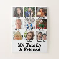 My Family And Friends Name & Photo White Dementia Jigsaw Puzzle