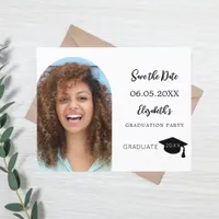 Modern photo Graduation Party Save the Date card