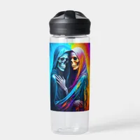 Skeletons Wrapped in a Rainbow Personalized Water Bottle