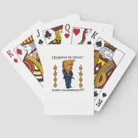 Trumpkin Or Treat Classic Poker Cards