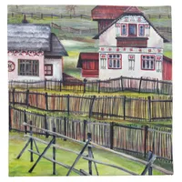 Transylvania, Romania, Picturesque Painted Scenery Cloth Napkin