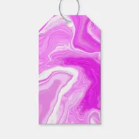 Pink and White Marble Swirls To and From Gift Tag