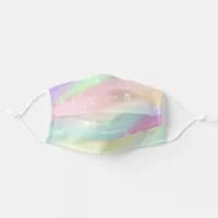 Pastel Rainbow Sparkle Clouds Adult Cloth Face Mask