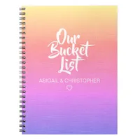 Faux Linen Our Bucket List Couple Keepsake Journal