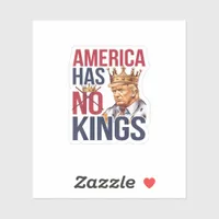 No Kings In America Funny America Has No King Poli Sticker