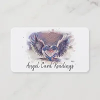 *~* Opal Heart Angel Wings AP78 Strong Lines QR Business Card