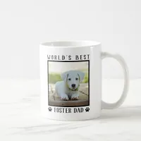 World's Best Foster Dad Paw Prints Pet Photo Frame Coffee Mug