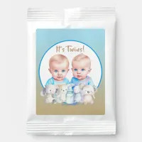 Twin Boy's Baby Shower Watercolor Animals Hot Chocolate Drink Mix