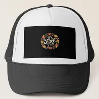 It’s Fall Y’all Halloween Bats Pumpkin Trendy Trucker Hat