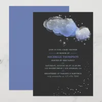Watercolor Stars Night Sky Baby Shower Invitation