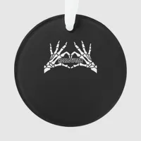 Halloween Skeleton Heart Hands Retro Style Ornament