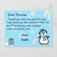 Postcards from Santa: Holiday Penguin & Snowballs