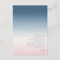 Mood Gradient Wedding Details Prussian Sky ID741 Enclosure Card