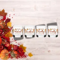 Happy Thanksgiving, Friendsgiving Monogram | Whiskey Glass