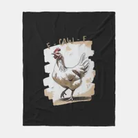 F-Caw-F Vintage Graphic Fleece Blanket