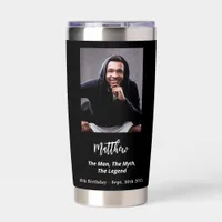 Birthday black photo man myth legend insulated tumbler